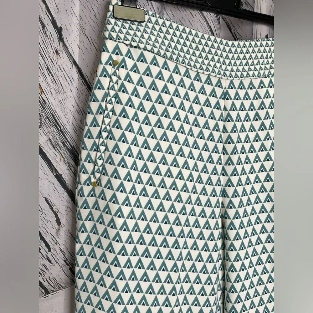 NWT H&M Wide Leg Pants Triangle Pattern 4 - Picture 2 of 6